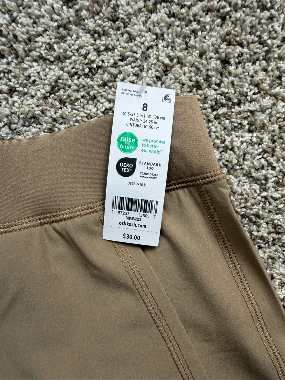 2 - NWT OshKosh B'gosh Active Skort Duo in Navy and Tan size 8